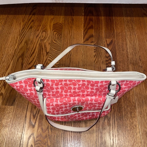 Pink Coach Monogram Shoulder Bag - Picture 13 of 13